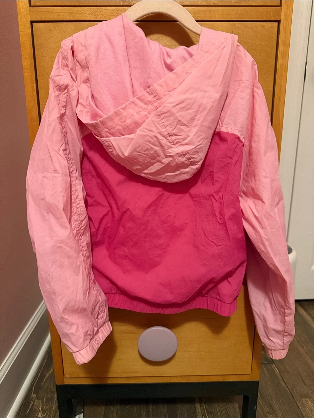 Cat & Jack Pink Two-Tone Colorblock Windbreaker Jacket